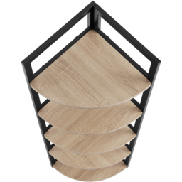 tectake Castlebar 5 Shelf Oak Sonoma Corner Shelving Unit - Brown - Wilko - thumbnail 5