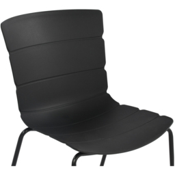 Core Products Bali Set of 2 Black Plastic Kitchen Chair - Wilko - thumbnail 4