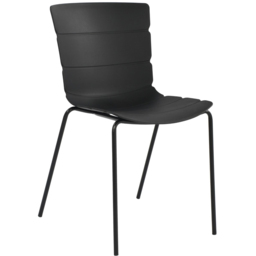 Core Products Bali Set of 2 Black Plastic Kitchen Chair - Wilko - thumbnail 5