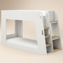 Flair Fern White and Oak Bunk Bed with Side Storage Ladder - Size: 140.3 x 95.6 x 228.8cm - Wilko - thumbnail 3