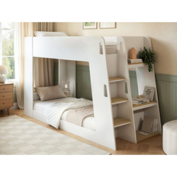 Flair Fern White and Oak Bunk Bed with Side Storage Ladder - Size: 140.3 x 95.6 x 228.8cm - Wilko - thumbnail 6