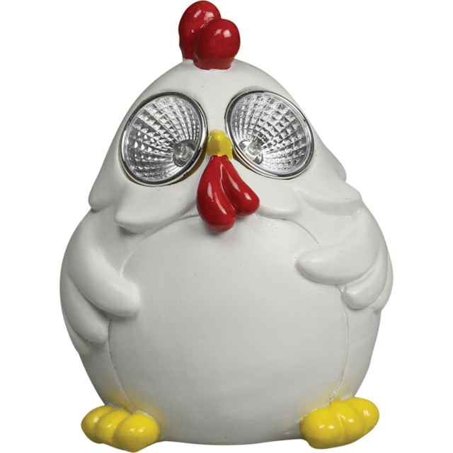 Luxform White Hen LED Solar Garden Light - Size: 10 x 16 x 10.2cm - Wilko - image 1