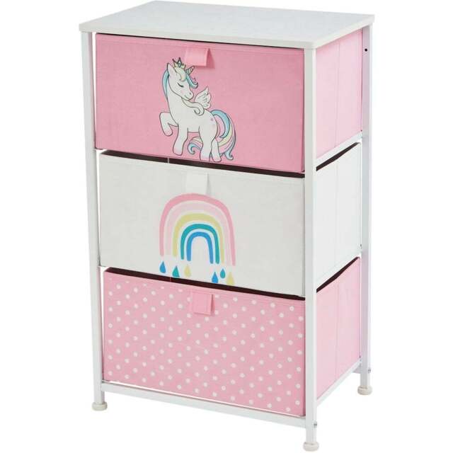 Liberty House Toys 3 Drawer Unicorn Kids Storage Chest - Size: 73 x 45 x 30cm - Wilko - image 1