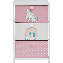 Liberty House Toys 3 Drawer Unicorn Kids Storage Chest - Size: 73 x 45 x 30cm - Wilko - thumbnail 4