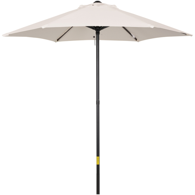 Outsunny Cream White Patio Parasol 2m - Wilko - image 1