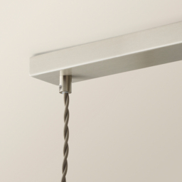 ValueLights Reni Charcoal Drum Shade 3 Drop Bar Chrome Diner LED Ceiling Pendant Light - Size: 123.5 x 98 x 25cm - Black - Wilko - thumbnail 5