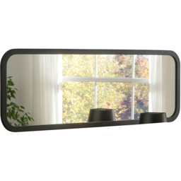 Yearn Black Curved Oblong Mirror 40 x 119cm - Wilko - thumbnail 4