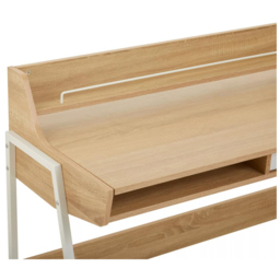 Premier Housewares Bradbury Natural Oak Veneer Desk - Size: 104 x 48 x 89cm - Cream - Interiors by Premier - Wilko - thumbnail 7