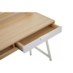 Premier Housewares Bradbury Natural Oak Veneer Desk - Size: 104 x 48 x 89cm - Cream - Interiors by Premier - Wilko - thumbnail 6