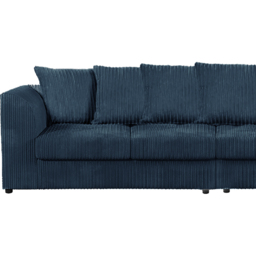 Luxor 4 Seater Navy Blue Jumbo Cord Scatter Back Sofa - Wilko - thumbnail 4