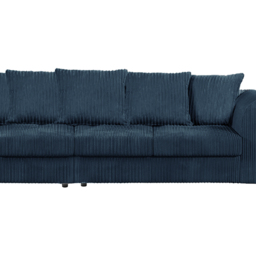 Luxor 4 Seater Navy Blue Jumbo Cord Scatter Back Sofa - Wilko - thumbnail 5