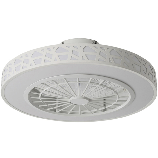 Living and Home White Round Acrylic LED Ceiling Fan Light 20 inch - Size: 18 x 50 x 50cm - Wilko - image 1