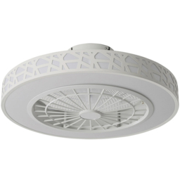 Living and Home White Round Acrylic LED Ceiling Fan Light 20 inch - Size: 18 x 50 x 50cm - Wilko - thumbnail 1