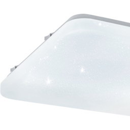 EGLO Frania-S Metal and Plastic Square White Crystal Effect Integrated LED Flush Light - Size: 33 x 33 x 7cm - Wilko - thumbnail 4
