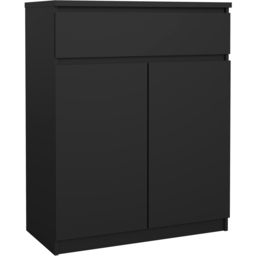 Florence 2 Door Single Drawer Black Matt Sideboard - Size: 40 x 80.2 x 100.4cm - Furniture to Go - Wilko - thumbnail 3