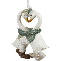 Cosy Swan Couple Hanging Decoration - Wilko - thumbnail 1