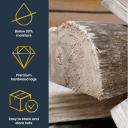 Ecoblaze Kiln-Dried Firewood Logs 20L - Size: 17 x 27 x 42cm - Brown - Wilko - thumbnail 6