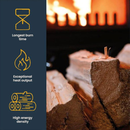 Ecoblaze Kiln-Dried Firewood Logs 20L - Size: 17 x 27 x 42cm - Brown - Wilko - thumbnail 7