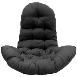 Living and Home Hanging Egg Chair Cushion - Size: 75 x 95 x 55cm - Black - Wilko - thumbnail 1