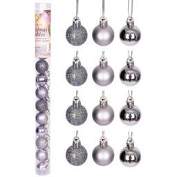 Shatchi 3cm Mid Grey Luxury Bauble 12 Pack - Wilko - thumbnail 4