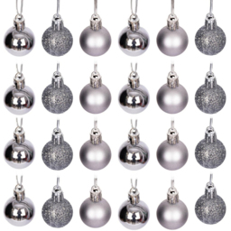 Shatchi 3cm Mid Grey Luxury Bauble 12 Pack - Wilko - thumbnail 5