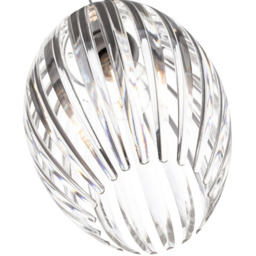 Happy Homewares Modern Designer Beautiful Clear Acrylic Curved Rods Pendant Shade - Size: 26 x 18 x 18cm - Wilko - thumbnail 3