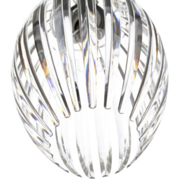 Happy Homewares Modern Designer Beautiful Clear Acrylic Curved Rods Pendant Shade - Size: 26 x 18 x 18cm - Wilko - thumbnail 4