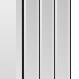 Oakley Triple Edge Bevelled All Glass Large Dress Mirror 120 x 80cm - Size: 120x 80cm - Black - MirrorOutlet - Wilko - thumbnail 7
