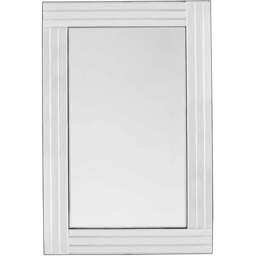 Oakley Triple Edge Bevelled All Glass Large Dress Mirror 120 x 80cm - Size: 120x 80cm - Black - MirrorOutlet - Wilko - thumbnail 1