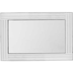 Oakley Triple Edge Bevelled All Glass Large Dress Mirror 120 x 80cm - Size: 120x 80cm - Black - MirrorOutlet - Wilko - thumbnail 4