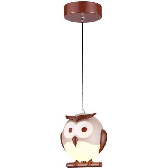 Milagro Owl Brown LED Pendant Lamp 230V - Size: 13 x 15 x 90cm - Wilko - image 1