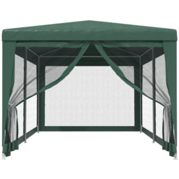 vidaXL 3 x 6m Green Party Tent with 6 Mesh Sidewalls - Wilko - thumbnail 4