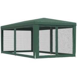vidaXL 3 x 6m Green Party Tent with 6 Mesh Sidewalls - Wilko - thumbnail 6