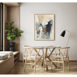 Hand Finished Misty Abstract Canvas - Wilko - thumbnail 2