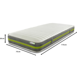 Starlight Beds Deep Shorty Eco Memory Foam and Open Coil Spring Mattress - Green - Wilko - thumbnail 7