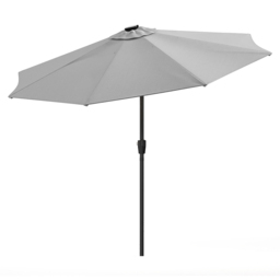 Living and Home Light Grey Solar LED Crank and Tilt Parasol 3m - Wilko - thumbnail 6