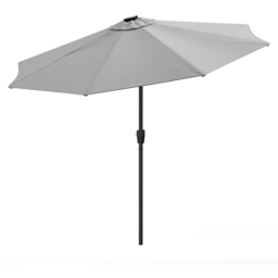Living and Home Light Grey Solar LED Crank and Tilt Parasol 3m - Wilko - thumbnail 4