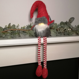 Samuel Alexander Red and Grey Plush Light Up Gonk Christmas Decoration 72cm - Size: 72 x 13 x 10cm - Wilko - thumbnail 6