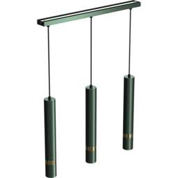 Milagro Joker Green 3 Pendant Lamp 230V - Size: 8 x 60 x 90cm - Wilko - thumbnail 4