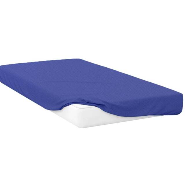Opus King Size Navy Polycotton Fitted Bed Sheet - Blue - Wilko - image 1