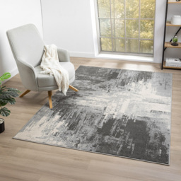 Desire Rugs Obsidian Grey Craft Abstract Rug 120 x 170cm - Size: 170 x 120 x 0.8cm - Wilko - thumbnail 3