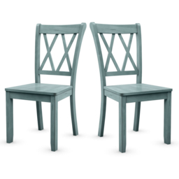 Costway Set of 2 Wooden Dining Chair - Green - Wilko - thumbnail 6