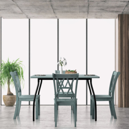 Costway Set of 2 Wooden Dining Chair - Green - Wilko - thumbnail 7
