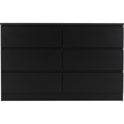 Seconique Malvern 6 Drawer Black Chest of Drawers - Wilko - thumbnail 4
