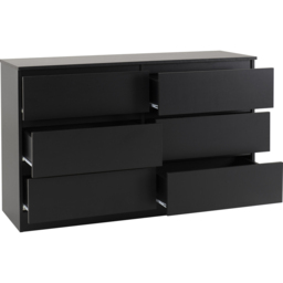Seconique Malvern 6 Drawer Black Chest of Drawers - Wilko - thumbnail 5