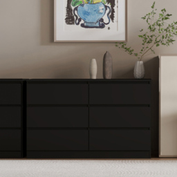 Seconique Malvern 6 Drawer Black Chest of Drawers - Wilko - thumbnail 7