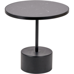 Pacific Lifestyle Enzo Black Marble Metal Cylinder Base Coffee Table - Size: 46 x 45 x 45cm - Wilko - thumbnail 3