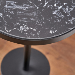 Pacific Lifestyle Enzo Black Marble Metal Cylinder Base Coffee Table - Size: 46 x 45 x 45cm - Wilko - thumbnail 4