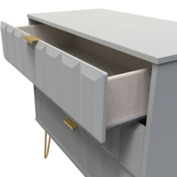 Crowndale Cube 3 Drawer Dusk Grey Chest of Drawers Ready Assembled - Wilko - thumbnail 7