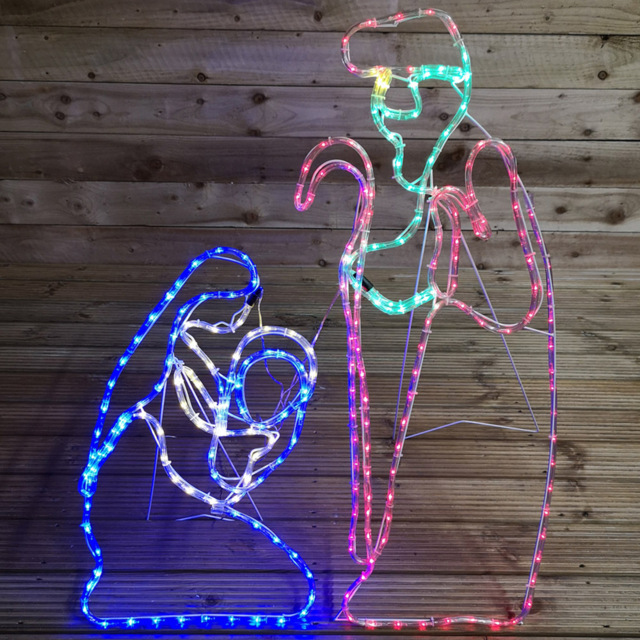 Samuel Alexander 264 Multicolour LED Nativity Scene Rope Light Christmas Decoration 1m - Size: 100 x 40 x 40cm - Multi Coloured - Wilko - image 1